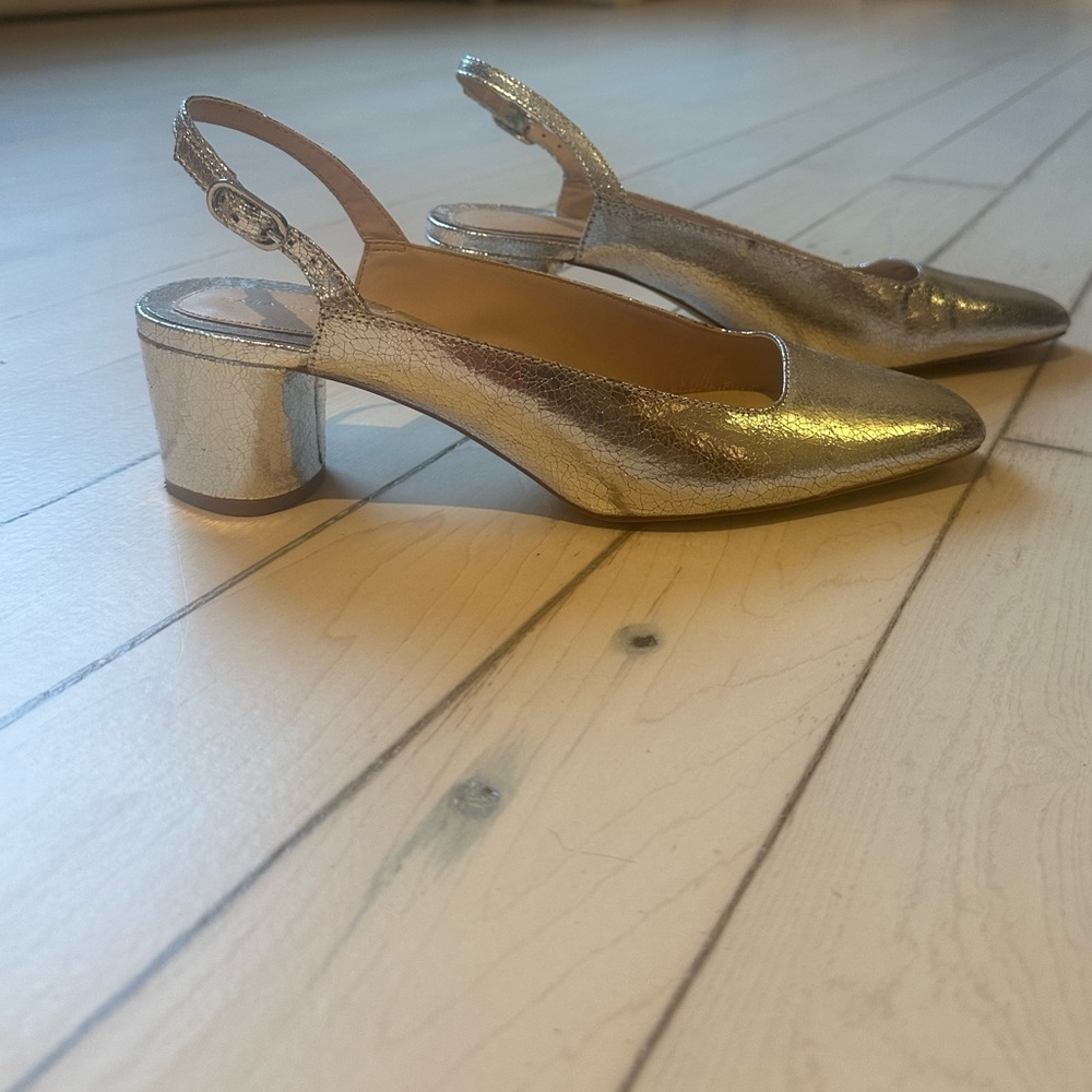 Zara Kitten Slingback Block Heels - Picture 3 of 11